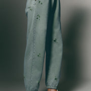 Distressed green Pants